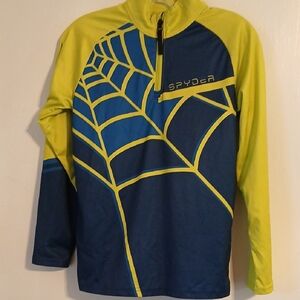Spyder Rash Guard‎ Blue Yellow Performance Top